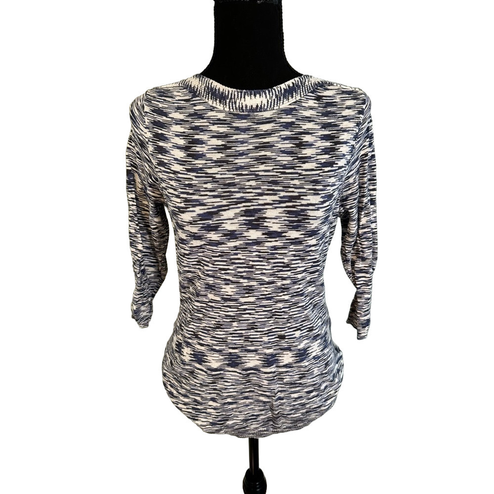 THE LIMITED BLUE GRAY AND WHITE TOP